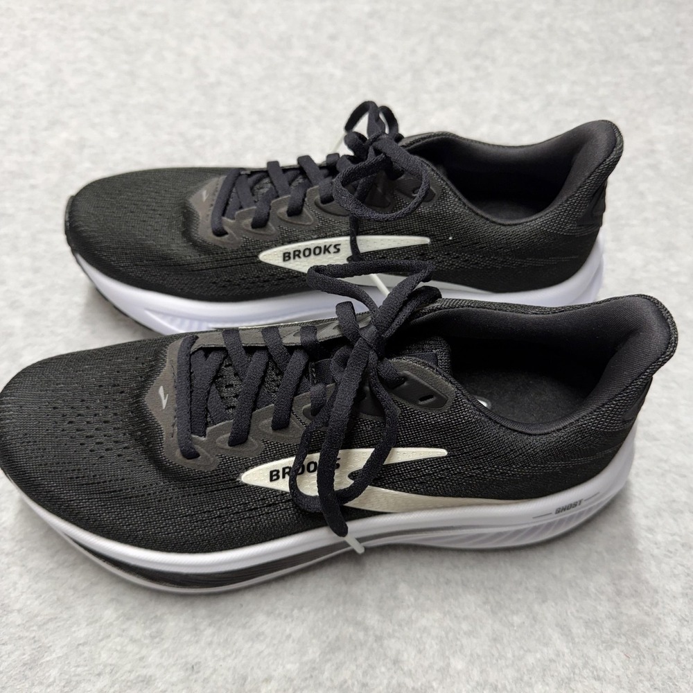 Brooks Ghost 17 Shoes Womens 8 Black Grey Running Sneaker Athletic 120431 1B 090 - Picture 5 of 8